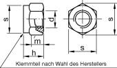 DIN 6925 Гайка самоконтрящаяся шестигранная цельнометаллическая, кл. 8