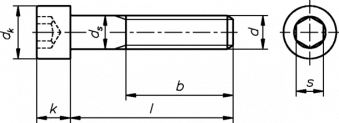 ISO 4762 (DIN 912) Винт с цилиндрической головкой и внутренним шестигранником, нержав. сталь A2