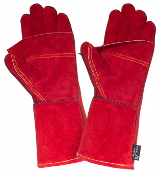 Краги спилковые усиленные 2Hands T2