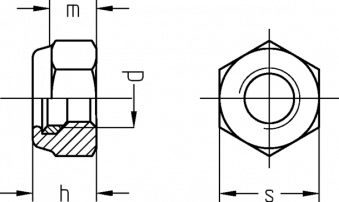 DIN 982 Гайка шестигранная самоконтрящаяся, высокая