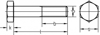 DIN-EN 14399 (ранее DIN 6914) 10.9 Болты с шестигранной головкой, высокопрочные